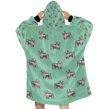 Load image into Gallery viewer, Watercolor Black Cocker Spaniels Blanket Hoodie-Blanket-Apparel, Blanket Hoodie, Blankets, Cocker Spaniel, Dog Mom Gifts-31