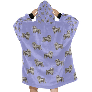 Watercolor Black Cocker Spaniels Blanket Hoodie-Blanket-Apparel, Blanket Hoodie, Blankets, Cocker Spaniel, Dog Mom Gifts-33