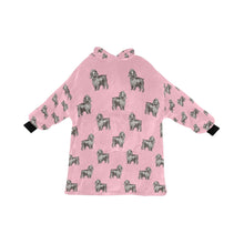 Load image into Gallery viewer, Watercolor Black Cocker Spaniels Blanket Hoodie-Blanket-Apparel, Blanket Hoodie, Blankets, Cocker Spaniel, Dog Mom Gifts-Light Pink-ONE SIZE-16