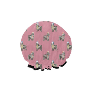 Watercolor Black Cocker Spaniels Christmas Reusable Shower Caps-Accessories-Accessories, Christmas, Cocker Spaniel, Dog Mom Gifts-10