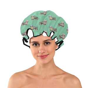 Watercolor Black Cocker Spaniels Christmas Reusable Shower Caps-Accessories-Accessories, Christmas, Cocker Spaniel, Dog Mom Gifts-3