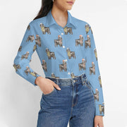 Watercolor Black Cocker Spaniels Christmas Women's Shirt-Apparel-Apparel, Christmas, Cocker Spaniel, Dog Mom Gifts, Shirt-4