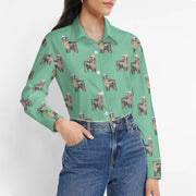 Watercolor Black Cocker Spaniels Christmas Women's Shirt-Apparel-Apparel, Christmas, Cocker Spaniel, Dog Mom Gifts, Shirt-6