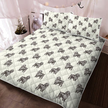 Load image into Gallery viewer, Watercolor Black Cocker Spaniels Quilted Bedding Set - 5 Colors-Bedding-Bedding, Blankets, Cocker Spaniel, Home Decor-2