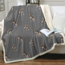 Load image into Gallery viewer, Watercolor Black Great Danes Sherpa Fleece Blanket - 8 Colors-Blanket-Bedding, Blankets, Great Dane, Home Decor-7