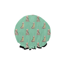 Load image into Gallery viewer, Watercolor Black Labrador Christmas Elastic Reusable Shower Caps-Accessories-Accessories, Black Labrador, Christmas, Dog Mom Gifts, Labrador-14