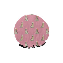 Load image into Gallery viewer, Watercolor Black Labrador Christmas Elastic Reusable Shower Caps-Accessories-Accessories, Black Labrador, Christmas, Dog Mom Gifts, Labrador-6