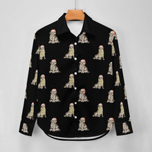 Load image into Gallery viewer, Watercolor Black Labrador Christmas Women's Shirt-Apparel-Apparel, Black Labrador, Christmas, Dog Mom Gifts, Labrador, Shirt-10