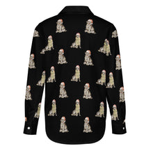 Load image into Gallery viewer, Watercolor Black Labrador Christmas Women's Shirt-Apparel-Apparel, Black Labrador, Christmas, Dog Mom Gifts, Labrador, Shirt-12