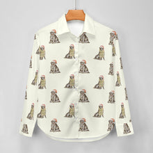 Load image into Gallery viewer, Watercolor Black Labrador Christmas Women's Shirt-Apparel-Apparel, Black Labrador, Christmas, Dog Mom Gifts, Labrador, Shirt-13