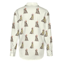 Load image into Gallery viewer, Watercolor Black Labrador Christmas Women's Shirt-Apparel-Apparel, Black Labrador, Christmas, Dog Mom Gifts, Labrador, Shirt-15