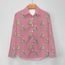 Load image into Gallery viewer, Watercolor Black Labrador Christmas Women's Shirt-Apparel-Apparel, Black Labrador, Christmas, Dog Mom Gifts, Labrador, Shirt-20