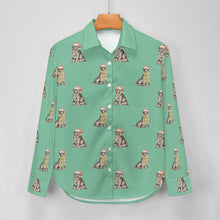 Load image into Gallery viewer, Watercolor Black Labrador Christmas Women's Shirt-Apparel-Apparel, Black Labrador, Christmas, Dog Mom Gifts, Labrador, Shirt-28