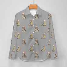 Load image into Gallery viewer, Watercolor Black Labrador Christmas Women's Shirt-Apparel-Apparel, Black Labrador, Christmas, Dog Mom Gifts, Labrador, Shirt-34