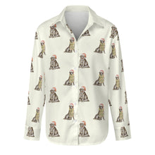 Load image into Gallery viewer, Watercolor Black Labrador Christmas Women's Shirt-Apparel-Apparel, Black Labrador, Christmas, Dog Mom Gifts, Labrador, Shirt-S-Ivory-14