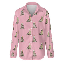 Load image into Gallery viewer, Watercolor Black Labrador Christmas Women's Shirt-Apparel-Apparel, Black Labrador, Christmas, Dog Mom Gifts, Labrador, Shirt-S-Pink-16