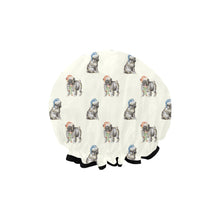 Load image into Gallery viewer, Watercolor Black Pug Puppies Christmas Elastic Reusable Shower Caps-Accessories-Accessories, Christmas, Dog Mom Gifts, Pug, Pug - Black-2