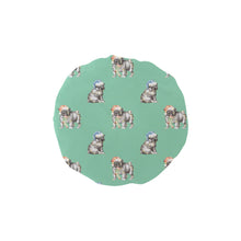 Load image into Gallery viewer, Watercolor Black Pug Puppies Christmas Elastic Reusable Shower Caps-Accessories-Accessories, Christmas, Dog Mom Gifts, Pug, Pug - Black-Mint Green-ONE SIZE-13