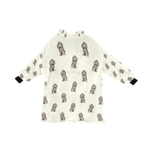 Load image into Gallery viewer, Watercolor Black Tan Cocker Spaniels Blanket Hoodie-Blanket-Apparel, Blanket Hoodie, Blankets, Cocker Spaniel, Dog Mom Gifts-Ivory White-ONE SIZE-10