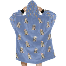 Load image into Gallery viewer, Watercolor Black Tan Cocker Spaniels Christmas Blanket Hoodie-Blanket-Apparel, Blanket Hoodie, Blankets, Christmas, Cocker Spaniel, Dog Mom Gifts-20