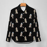 Watercolor Black Tan Cocker Spaniels Christmas Women's Shirt-Apparel-Apparel, Christmas, Cocker Spaniel, Dog Mom Gifts, Shirt-10