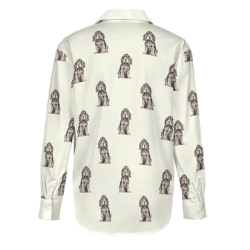 Watercolor Black Tan Cocker Spaniels Women's Shirt-Apparel-Apparel, Cocker Spaniel, Dog Mom Gifts, Shirt-15