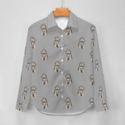 Watercolor Black Tan Cocker Spaniels Women's Shirt-Apparel-Apparel, Cocker Spaniel, Dog Mom Gifts, Shirt-34