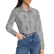 Watercolor Black Tan Cocker Spaniels Women's Shirt-Apparel-Apparel, Cocker Spaniel, Dog Mom Gifts, Shirt-37