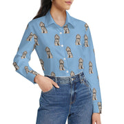 Watercolor Black Tan Cocker Spaniels Women's Shirt-Apparel-Apparel, Cocker Spaniel, Dog Mom Gifts, Shirt-42
