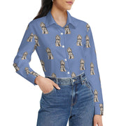 Watercolor Black Tan Cocker Spaniels Women's Shirt-Apparel-Apparel, Cocker Spaniel, Dog Mom Gifts, Shirt-43