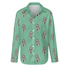 Load image into Gallery viewer, Watercolor Black Tan Cocker Spaniels Women&#39;s Shirt-Apparel-Apparel, Cocker Spaniel, Dog Mom Gifts, Shirt-Mint Green-S-29