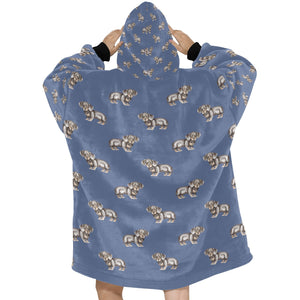 Watercolor Black Tan Dachshund Puppy Blanket Hoodie-Blanket-Apparel, Blanket Hoodie, Blankets, Dachshund, Dog Mom Gifts-25