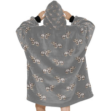 Load image into Gallery viewer, Watercolor Black Tan Dachshund Puppy Blanket Hoodie-Blanket-Apparel, Blanket Hoodie, Blankets, Dachshund, Dog Mom Gifts-28