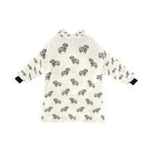 Load image into Gallery viewer, Watercolor Black Tan Dachshund Puppy Blanket Hoodie-Blanket-Apparel, Blanket Hoodie, Blankets, Dachshund, Dog Mom Gifts-Ivory Cream-ONE SIZE-11