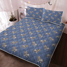 Load image into Gallery viewer, Watercolor Black Tan Dachshund Puppy Quilted Bedding Set-Bedding-Bedding, Blankets, Dachshund, Home Decor-4