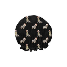 Load image into Gallery viewer, Watercolor Black Tan Dachshunds Christmas Elastic Reusable Shower Caps-Accessories-Accessories, Christmas, Dachshund, Dog Mom Gifts-34