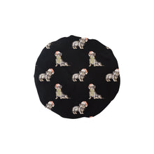 Load image into Gallery viewer, Watercolor Black Tan Dachshunds Christmas Elastic Reusable Shower Caps-Accessories-Accessories, Christmas, Dachshund, Dog Mom Gifts-Black-ONE SIZE-33