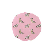 Load image into Gallery viewer, Watercolor Black Tan Dachshunds Christmas Elastic Reusable Shower Caps-Accessories-Accessories, Christmas, Dachshund, Dog Mom Gifts-Pink-ONE SIZE-5