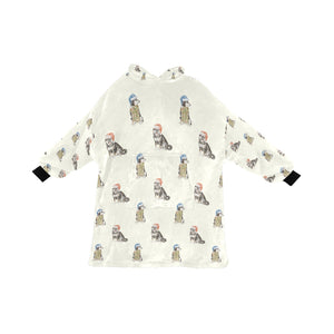 Watercolor Black Tan Shiba Inus Christmas Blanket Hoodie-Blanket-Apparel, Blanket Hoodie, Blankets, Dog Mom Gifts, Shiba Inu-Ivory White-ONE SIZE-13