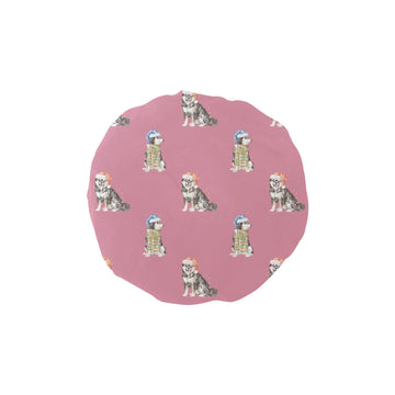 Watercolor Black Tan Shiba Inus Christmas Elastic Reusable Shower Caps-Accessories-Accessories, Christmas, Dog Mom Gifts, Shiba Inu-PaleVioletRed-ONE SIZE-5