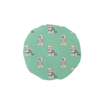Watercolor Black Tan Shiba Inus Christmas Elastic Reusable Shower Caps-Accessories-Accessories, Christmas, Dog Mom Gifts, Shiba Inu-MediumAquaMarine-ONE SIZE-13