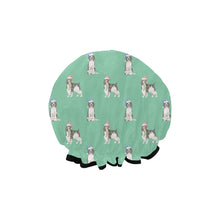 Load image into Gallery viewer, Watercolor Black Tri Springer Spaniel Christmas Elastic Reusable Shower Caps-Accessories-Accessories, Christmas, Dog Mom Gifts, English Springer Spaniel-14