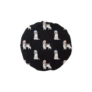 Watercolor Black Tri Springer Spaniel Christmas Elastic Reusable Shower Caps-Accessories-Accessories, Christmas, Dog Mom Gifts, English Springer Spaniel-Black-ONE SIZE-17