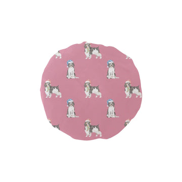 Watercolor Black Tri Springer Spaniel Christmas Elastic Reusable Shower Caps-Accessories-Accessories, Christmas, Dog Mom Gifts, English Springer Spaniel-PaleVioletRed-ONE SIZE-5