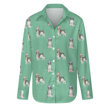 Load image into Gallery viewer, Watercolor Black Tri Springer Spaniel Christmas Women&#39;s Shirt-Apparel-Apparel, Christmas, Dog Mom Gifts, English Springer Spaniel, Shirt-Mint Green-S-28