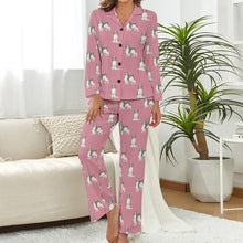 Load image into Gallery viewer, Watercolor Black Tri Springer Spaniels Pajamas Set for Women-Pajamas-Apparel, Dog Mom Gifts, English Springer Spaniel, Pajamas-S-Dusty Pink-4