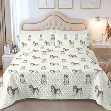 Load image into Gallery viewer, Watercolor Black Tri Springer Spaniels Quilted Bedding Set-Bedding-Bedding,Blankets,Christmas,Home Decor-11