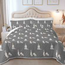 Load image into Gallery viewer, Watercolor Black Tri Springer Spaniels Quilted Bedding Set-Bedding-Bedding,Blankets,Christmas,Home Decor-9