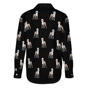 Watercolor Black White Boxer Dogs Christmas-42