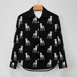 Watercolor Black White Boxer Dogs Christmas-44